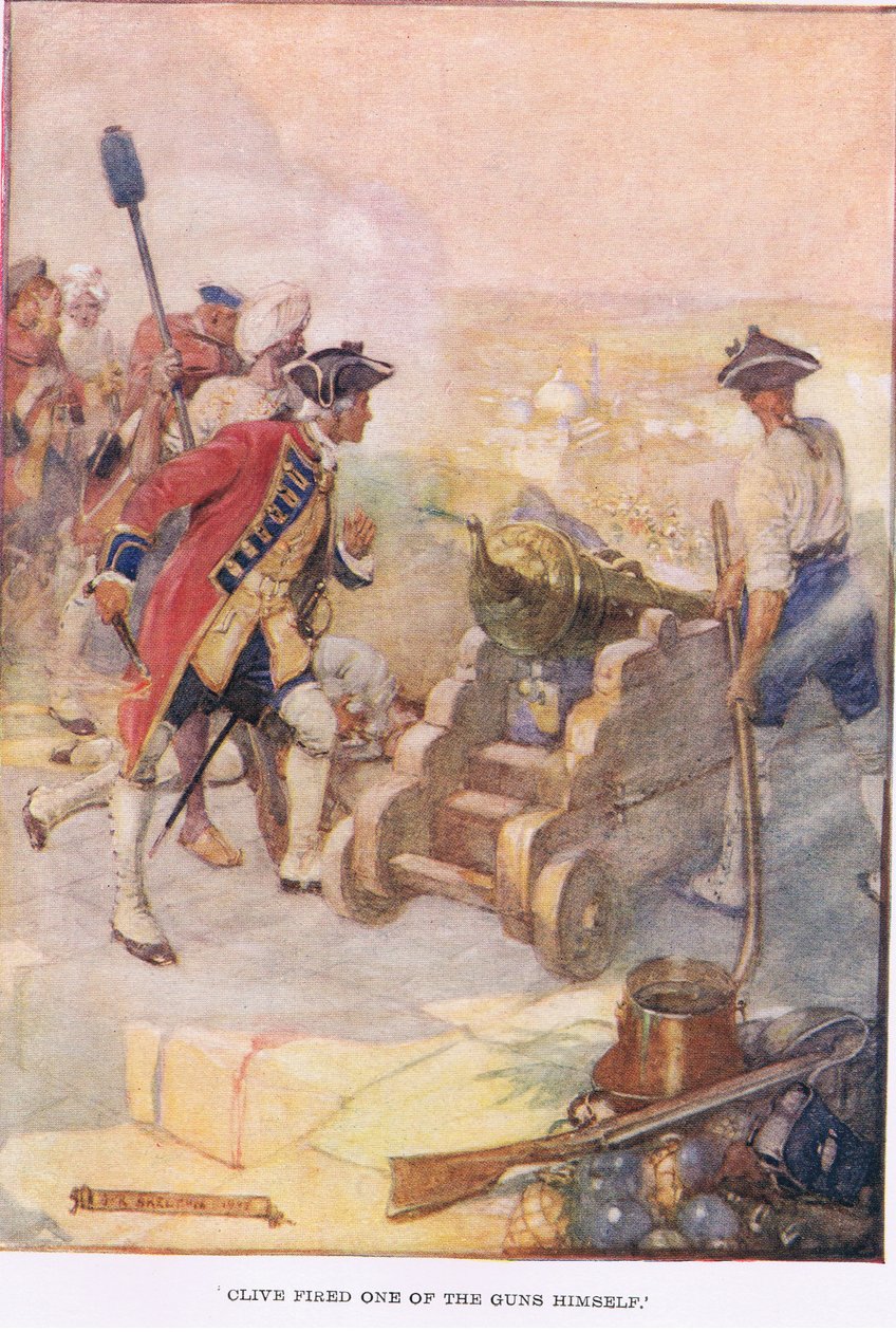 Clive sam wystrzelił z jednego z pistoletów autorstwa Joseph Ratcliffe Skelton