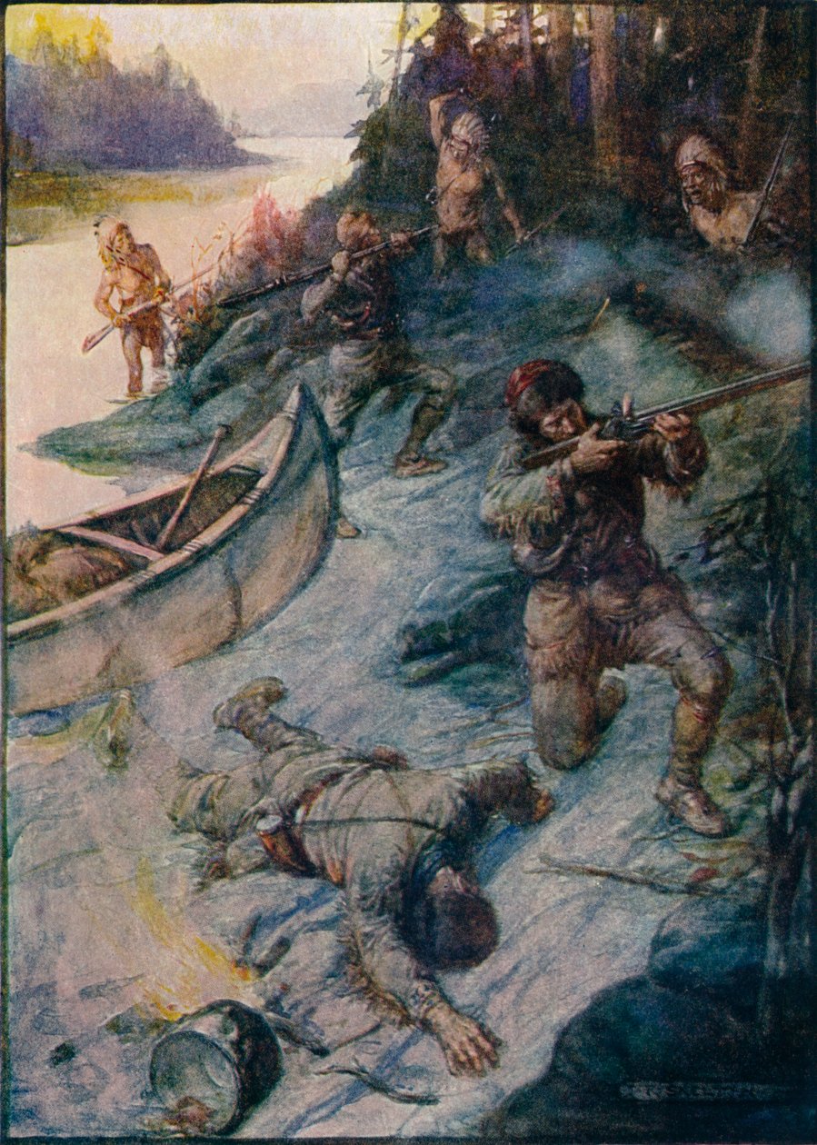 Żaden człowiek nie był bezpieczny, żadne życie nie było bezpieczne, 1908, c1920 autorstwa Joseph Ratcliffe Skelton