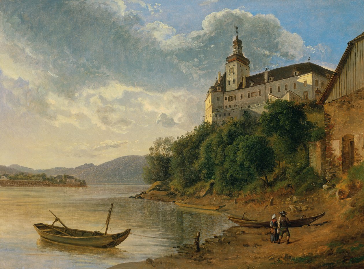 Zamek Persenbeug na północnym zachodzie autorstwa Joseph Rebell