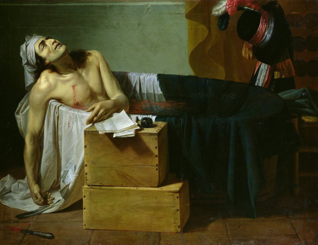 Śmierć Marata, 1793 autorstwa Joseph Roques