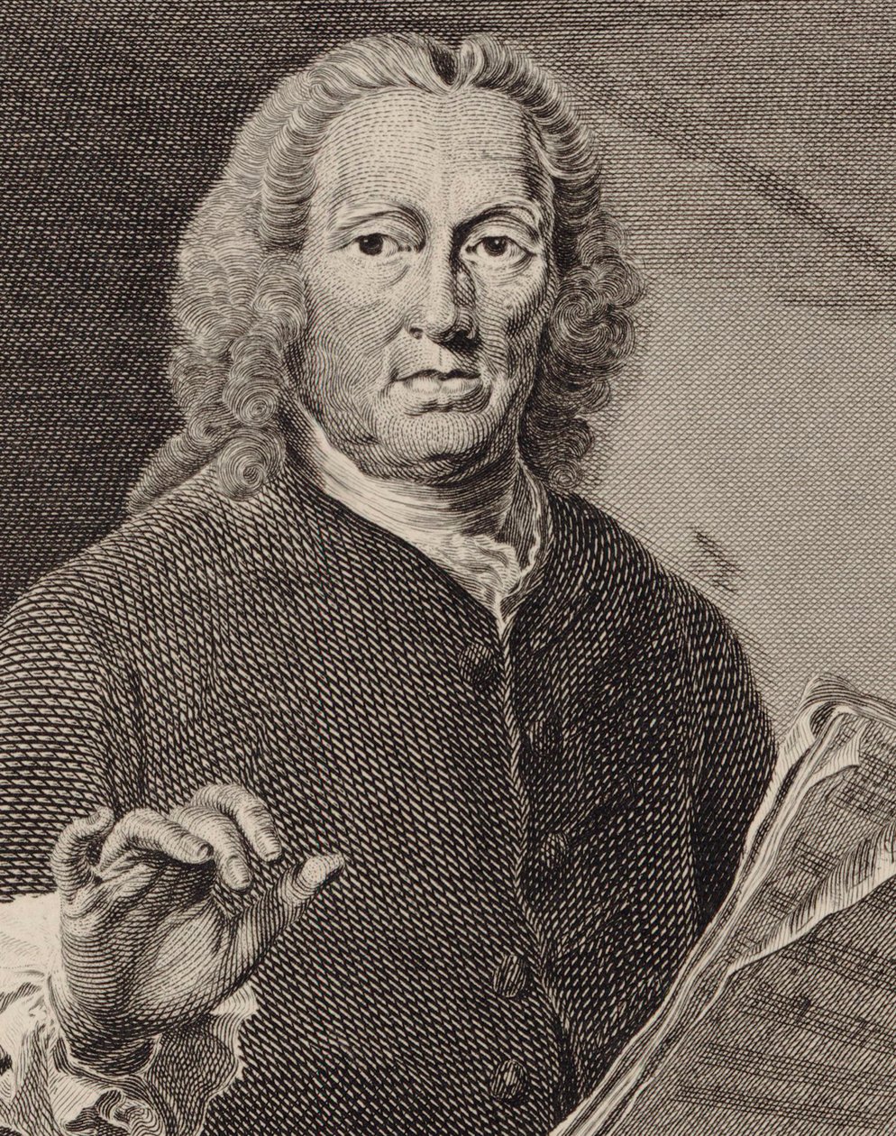 Portret piosenkarza i kompozytora Richarda Leveridge