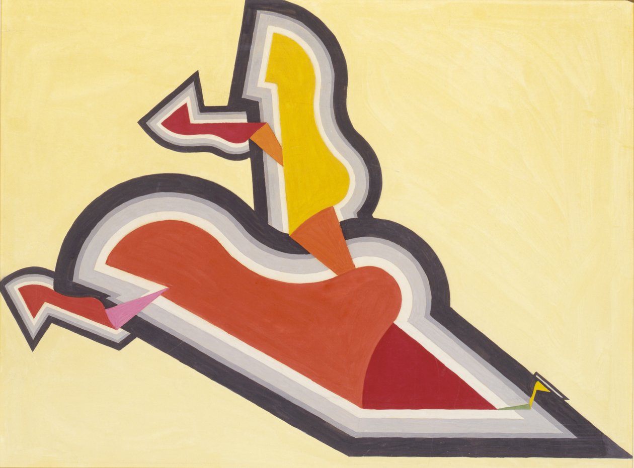 Studium w rytmie: czerwony i złoty, ca. 1934. autorstwa Joseph Schillinger