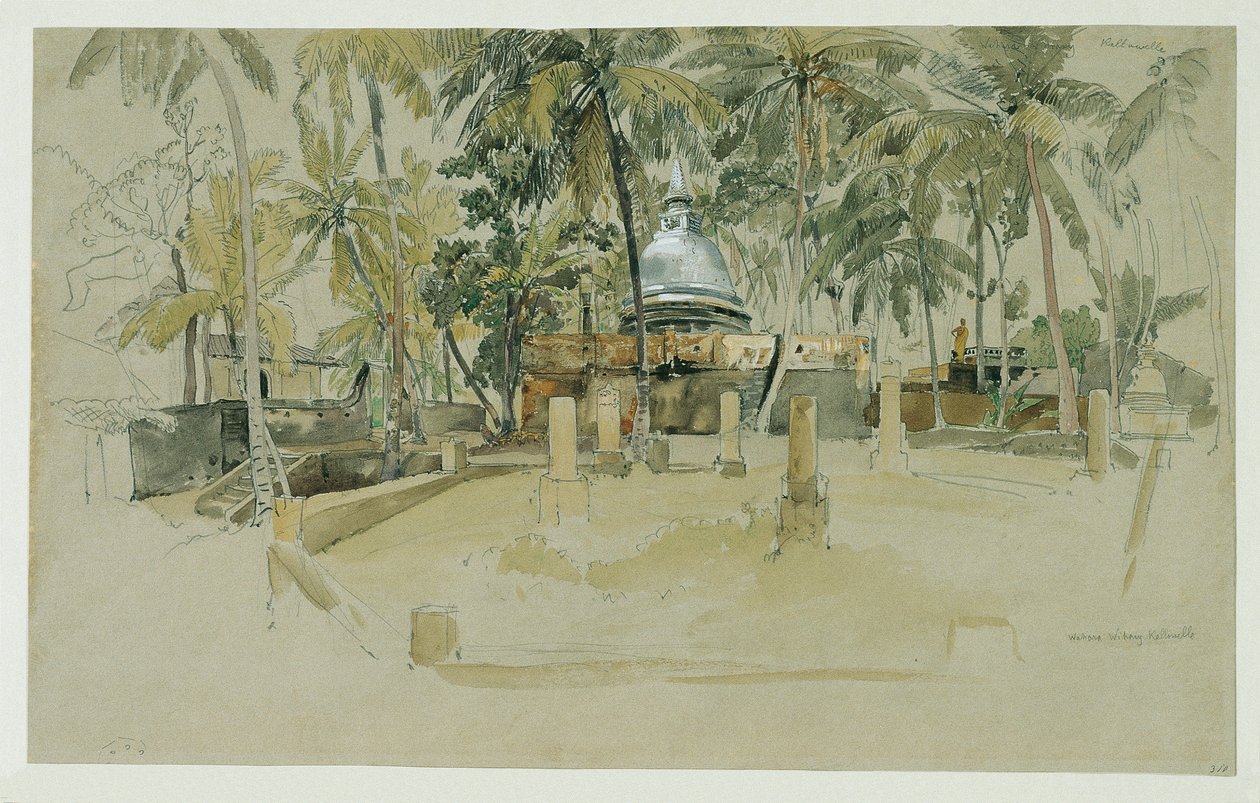 Świątynia buddyjska na Cejlonie (Sri Lanka) autorstwa Joseph Selleny