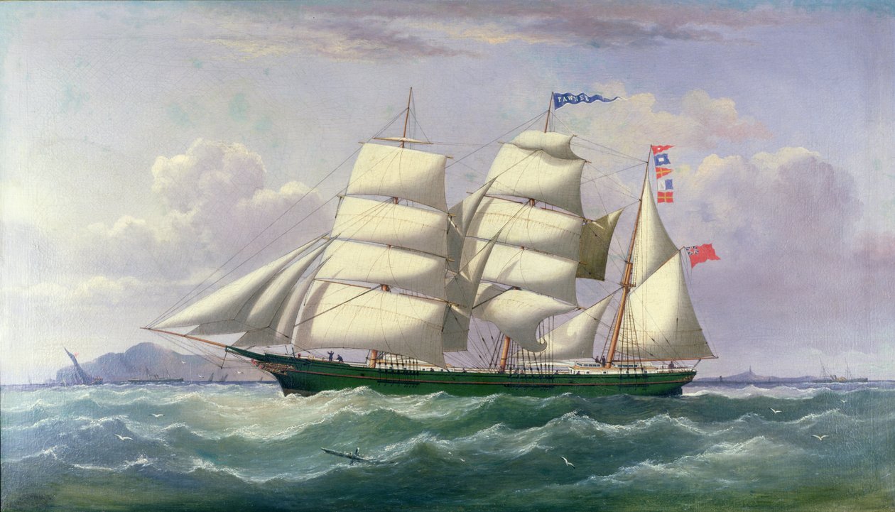 Barkentyna Pawnee na Morzu Irlandzkim autorstwa Joseph Semple
