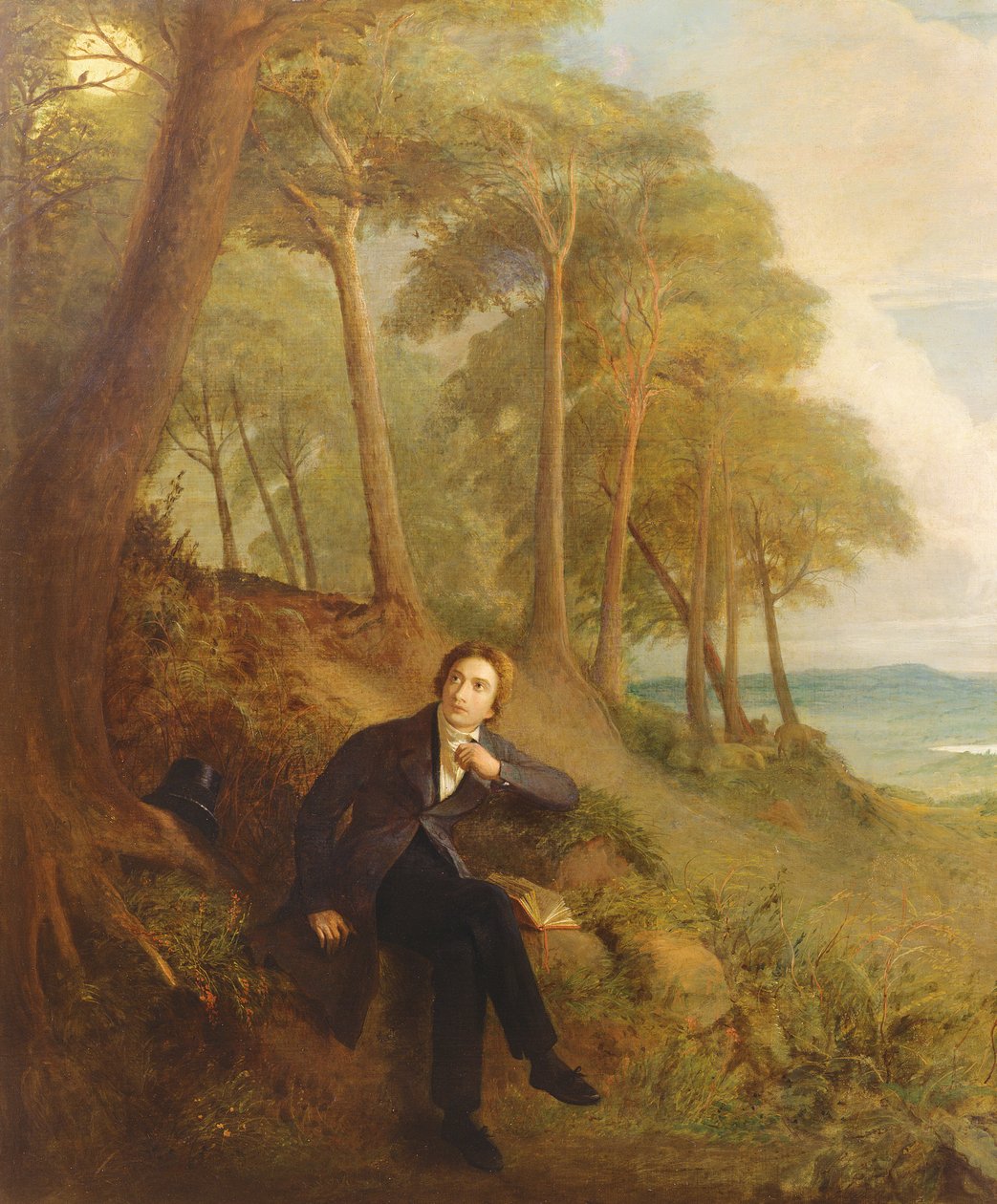 Keats Listening to the Nightingale na Hampstead Heath, 1845 (patrz także 145175) autorstwa Joseph Severn