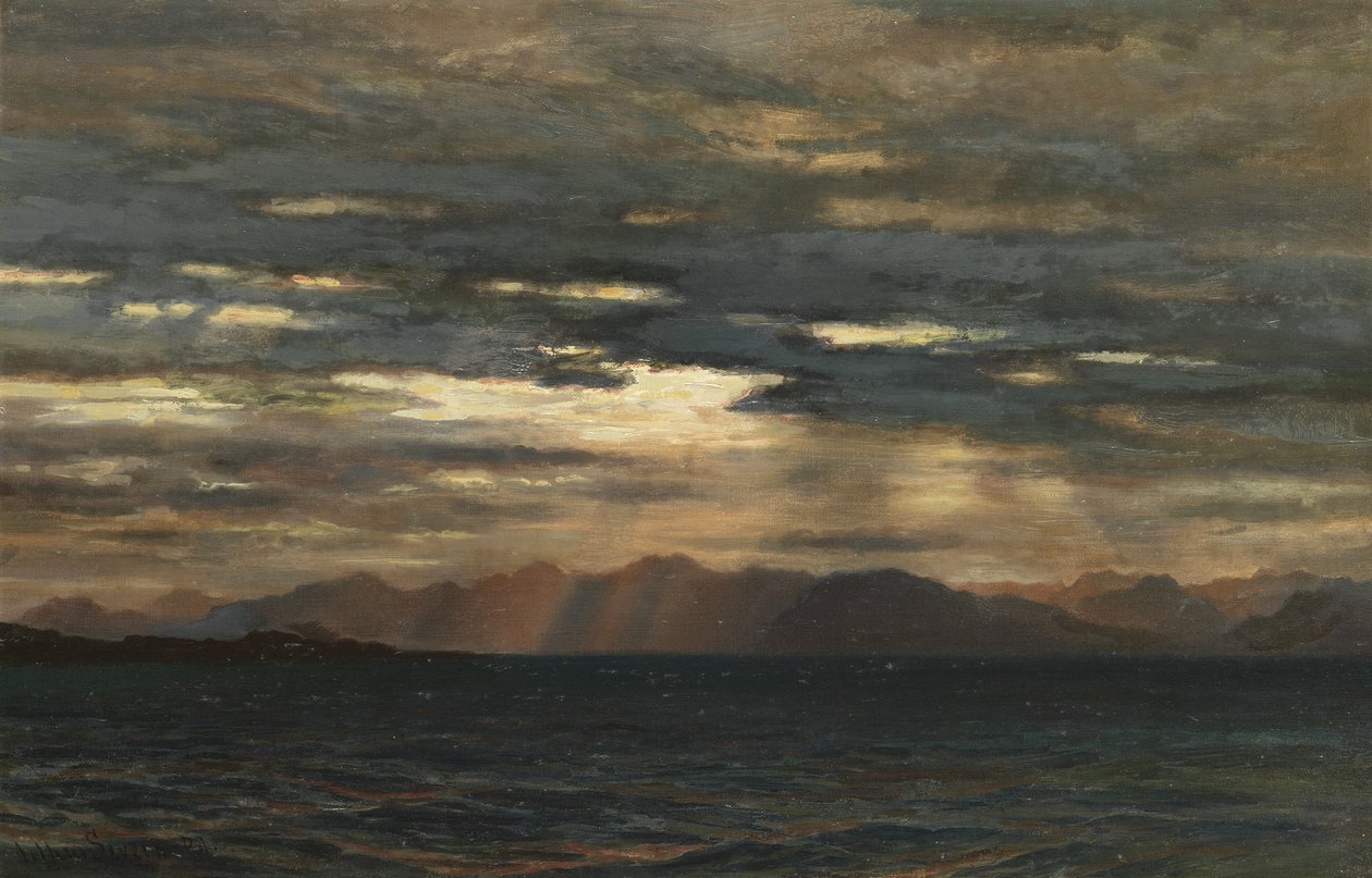 Wschód słońca nad północno-zachodnim wybrzeżem Skye autorstwa Joseph Severn