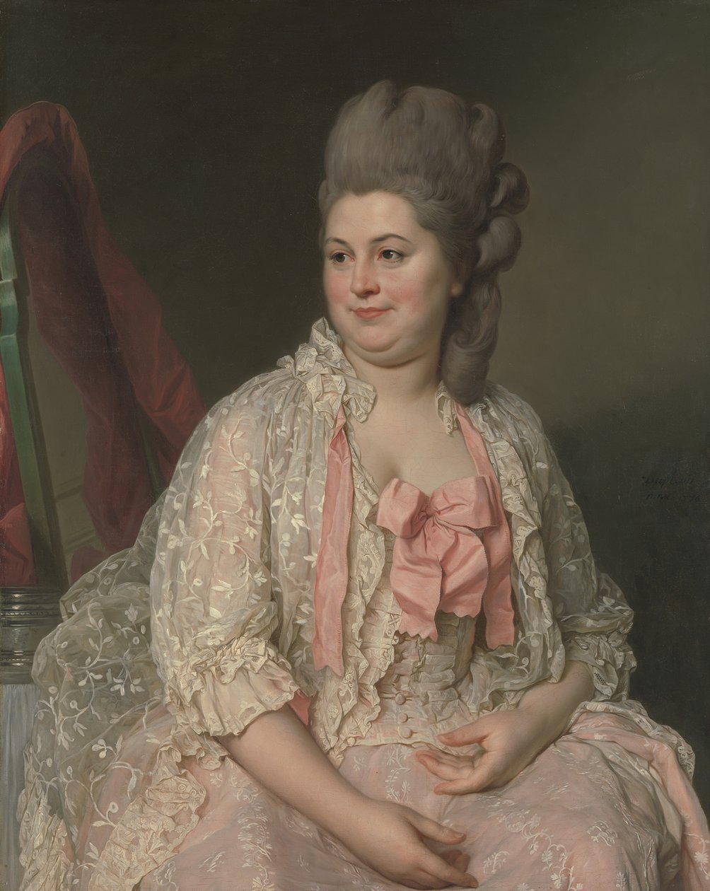 Madame de Saint-Morys Eléonore Elisabeth Angelique de Beauterne, 1742-1824, 1776. autorstwa Joseph Siffred Duplessis