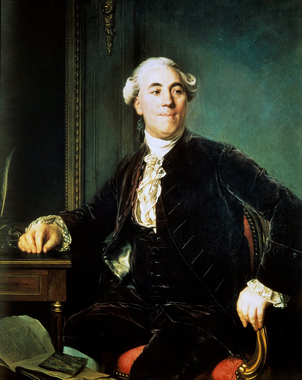 Portret Jacquesa Neckera (1732-1804) Był ministrem finansów za Ludwika XVI - Obraz Josepha Siffreda Duplessisa (1725-1802) (Joseph-Siffred, Joseph Siffrede, Joseph-Siffrede, Joseph Siffrein, Joseph-Siffrein) autorstwa Joseph Siffred Duplessis