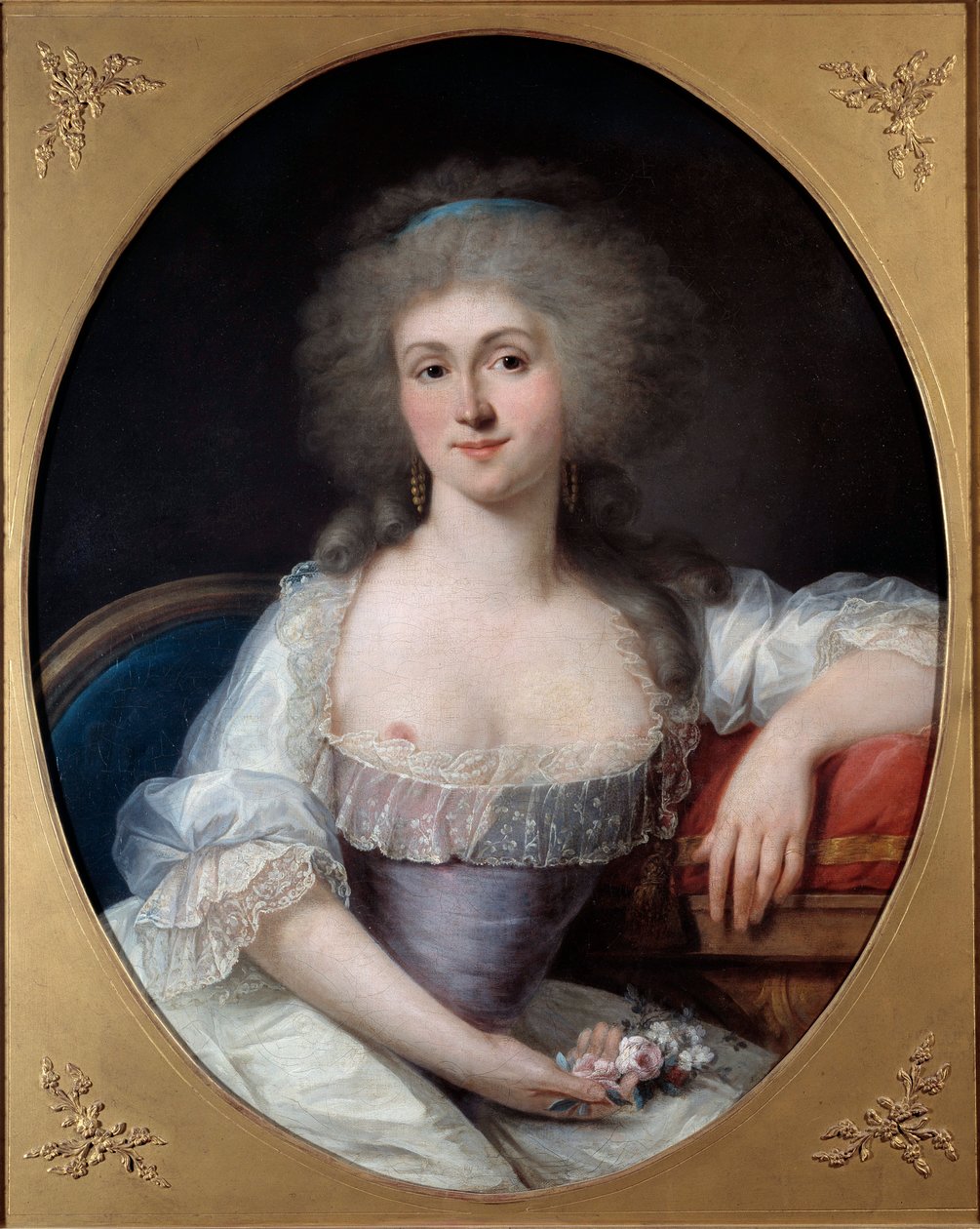 Portret Marie Therese Louise de Savoie Carignan, Princess de Lamballe (1749-1792) Malarstwo Josepha Siffreda Duplessisa (1725-1802) (Joseph-Siffred, Joseph Siffrede, Joseph-Siffrede, Joseph Siffrein, Joseph-Siffrein) Muzeum Metz z XVIII wieku Sztuki piękne autorstwa Joseph Siffred Duplessis