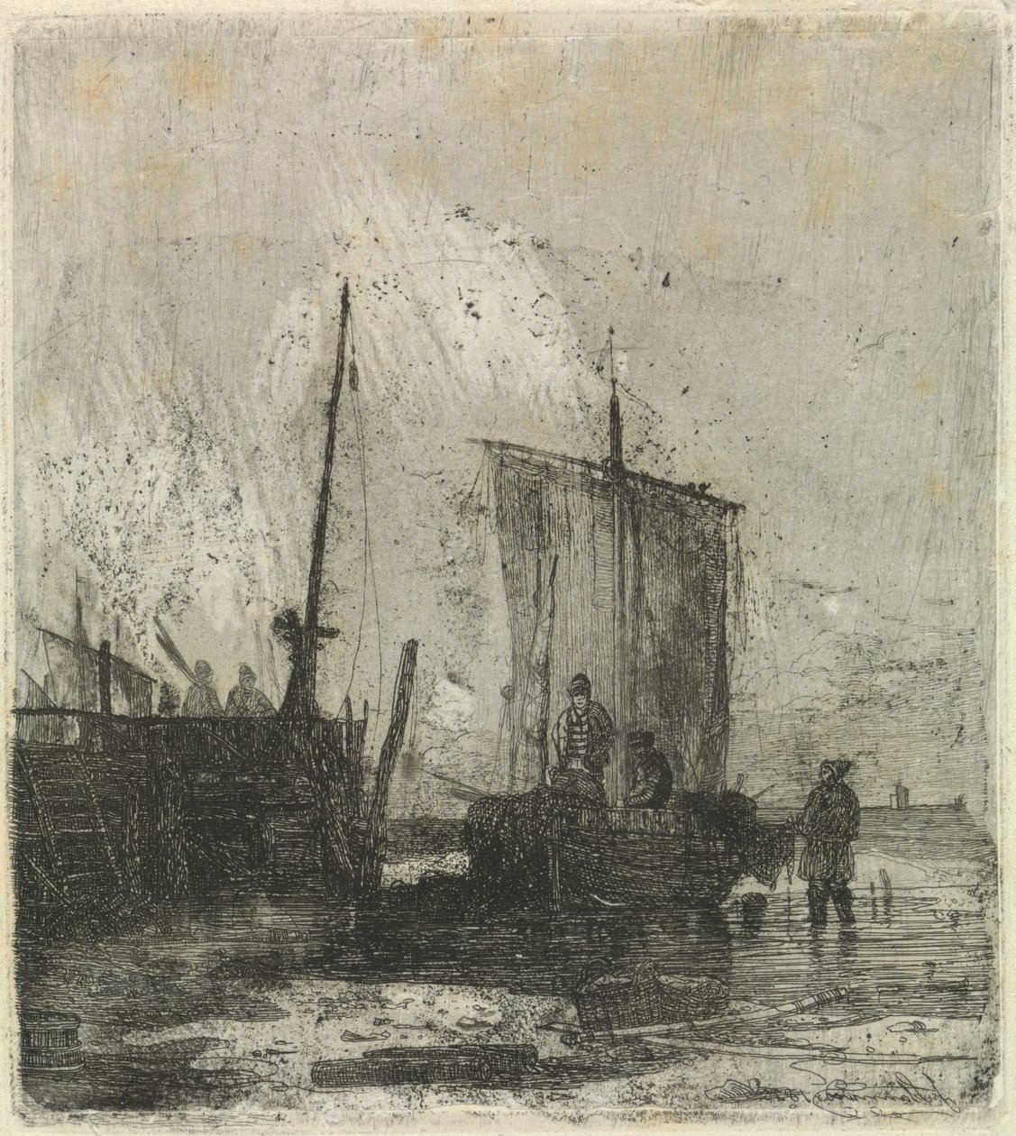 Łodzie w doku autorstwa Joseph Stannard