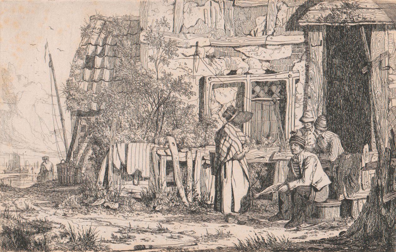 Chata z ludźmi autorstwa Joseph Stannard