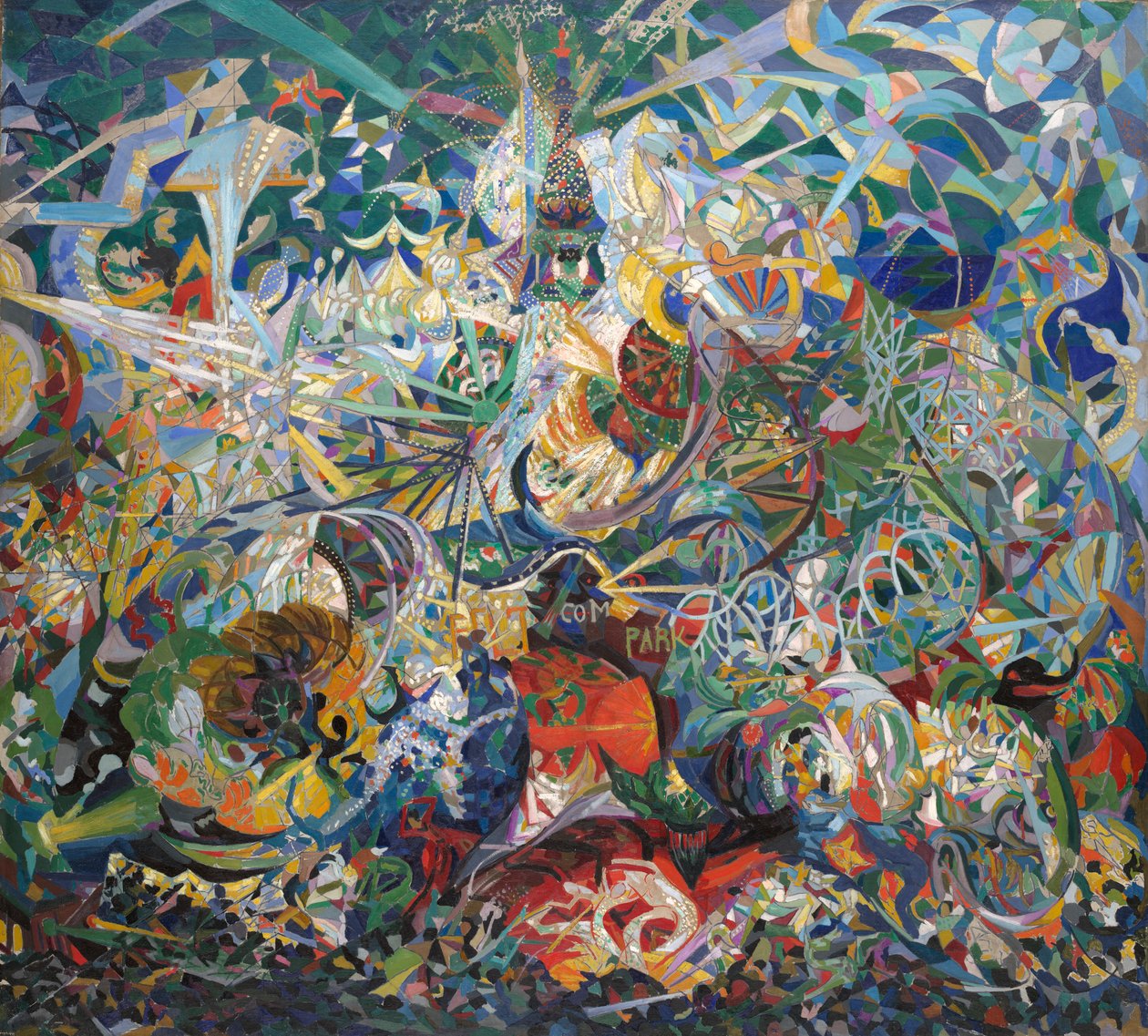 Bitwa Świateł, Coney Island, Mardi Gras autorstwa Joseph Stella