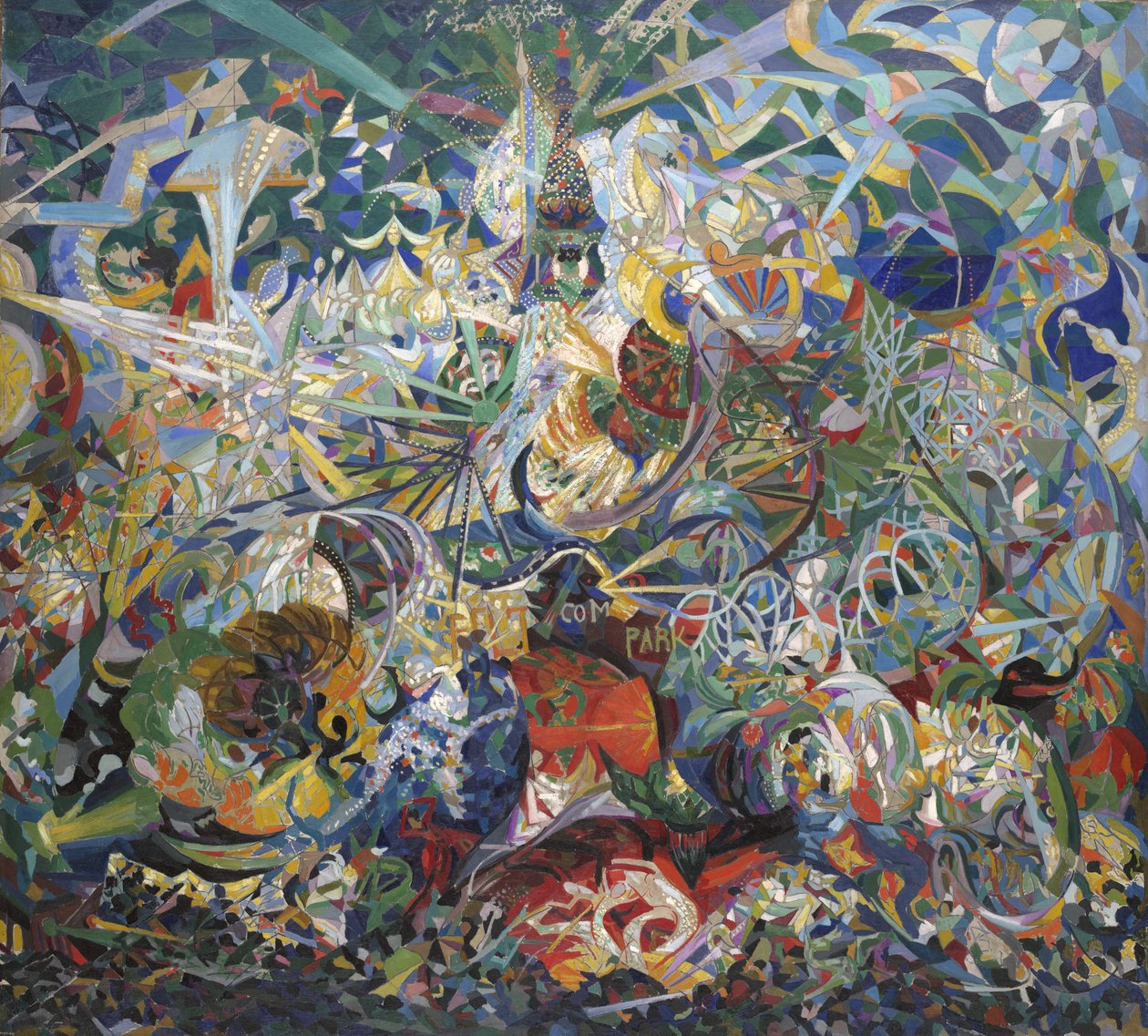 Bitwa Świateł, Coney Island, Mardi Gras autorstwa Joseph Stella
