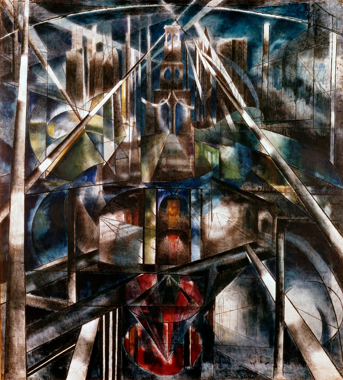 Most Brookliński, 1917 autorstwa Joseph Stella
