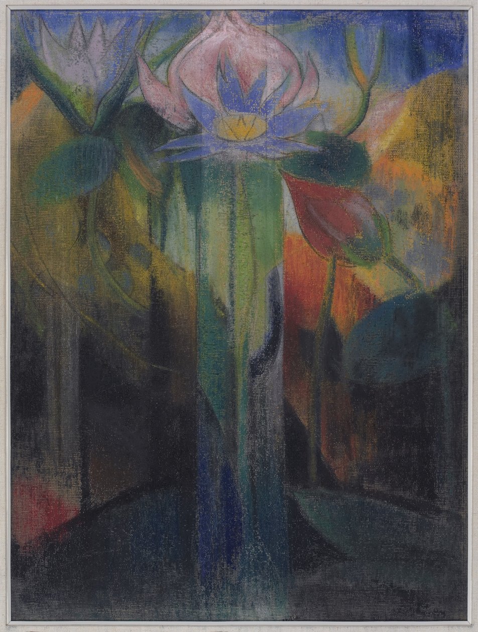 Liście dżungli, ok. 1918-9 (pastel na papierze pokrytym gazą) autorstwa Joseph Stella