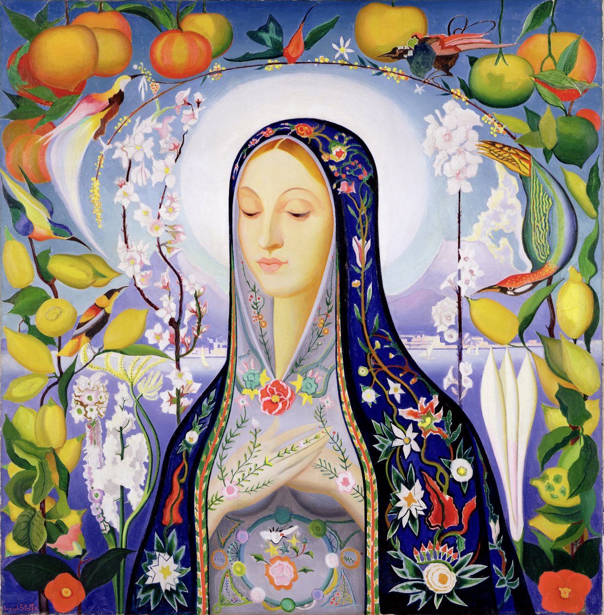 Dziewica (olej na płótnie) autorstwa Joseph Stella