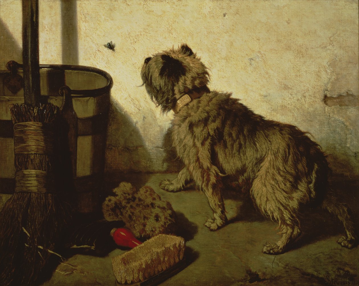 Pies i mucha, 1856 autorstwa Joseph Stevens