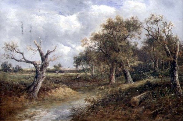Pejzaż z Umierającym Drzewem (olej na płótnie) autorstwa Joseph Thors