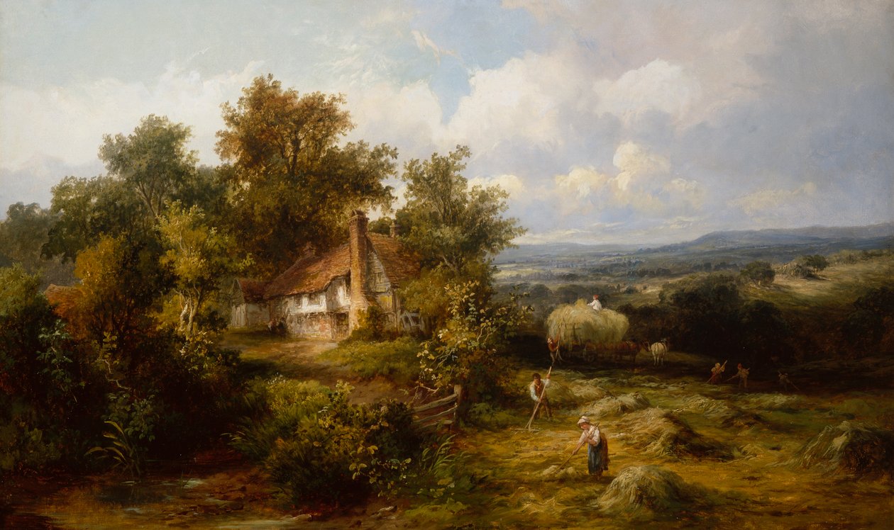 Na Sussex Downs (olej na płótnie) autorstwa Joseph Thors
