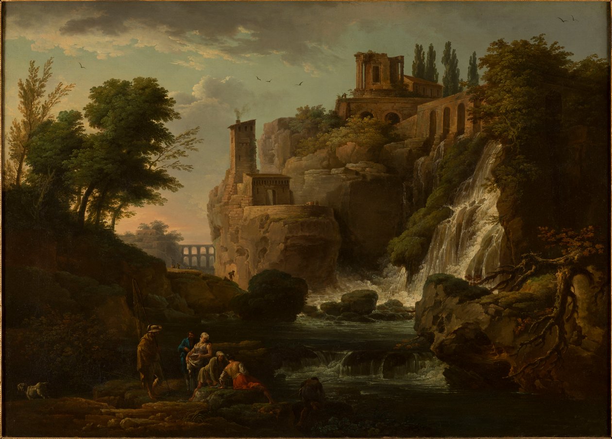 Francuski: Les Cascatelles de Tivoli Tivoli Landscape autorstwa Joseph Vernet