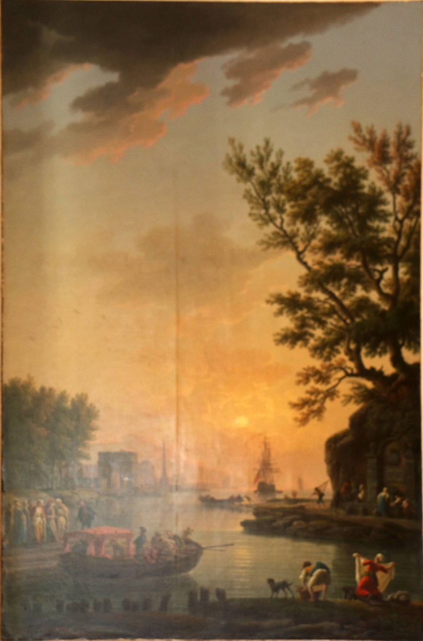 Wejście do portu przy bezwietrznej pogodzie autorstwa Claude Joseph Vernet