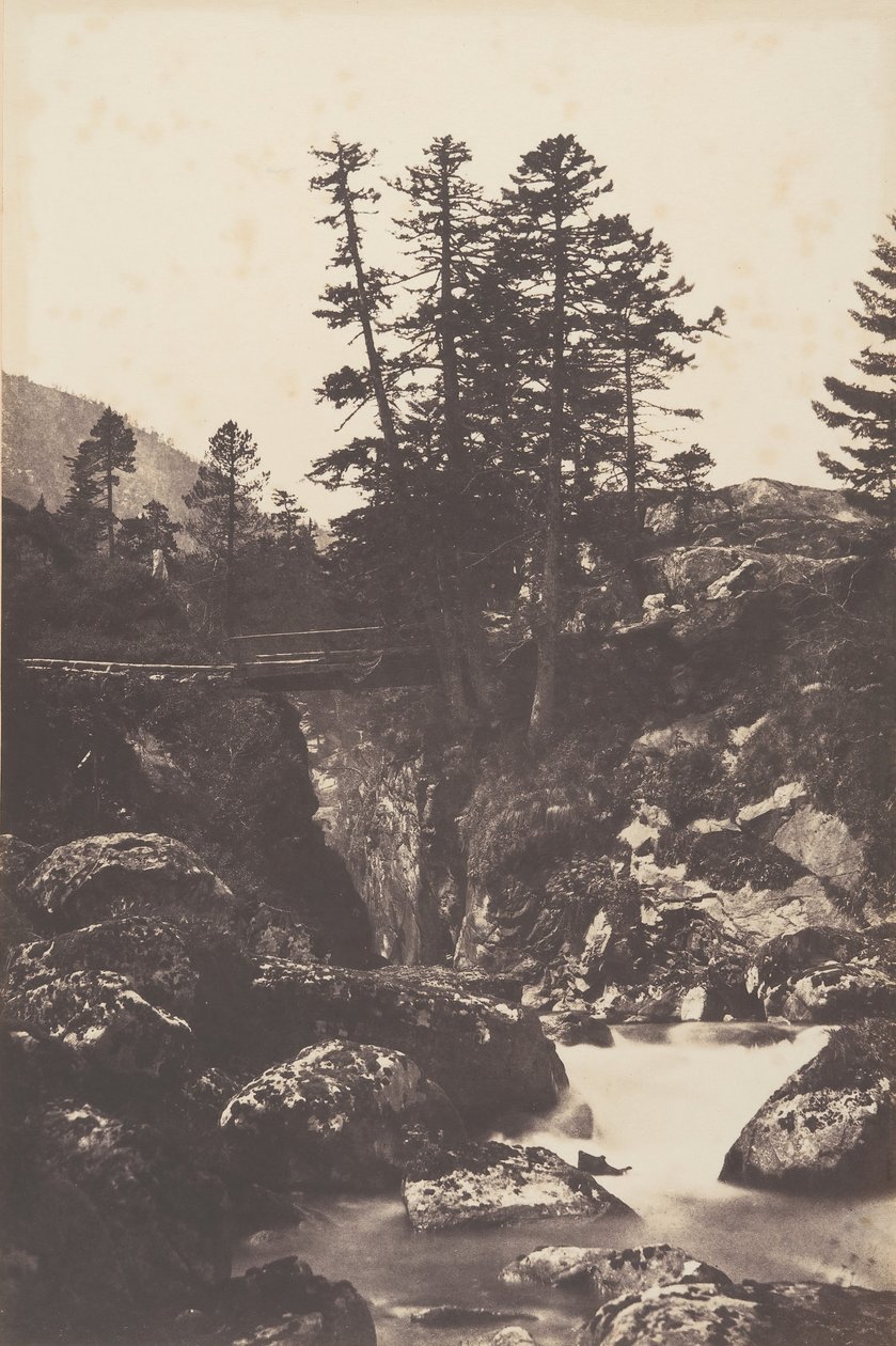 Cauterets, Most Hiszpanii, 1853. autorstwa Joseph Vigier