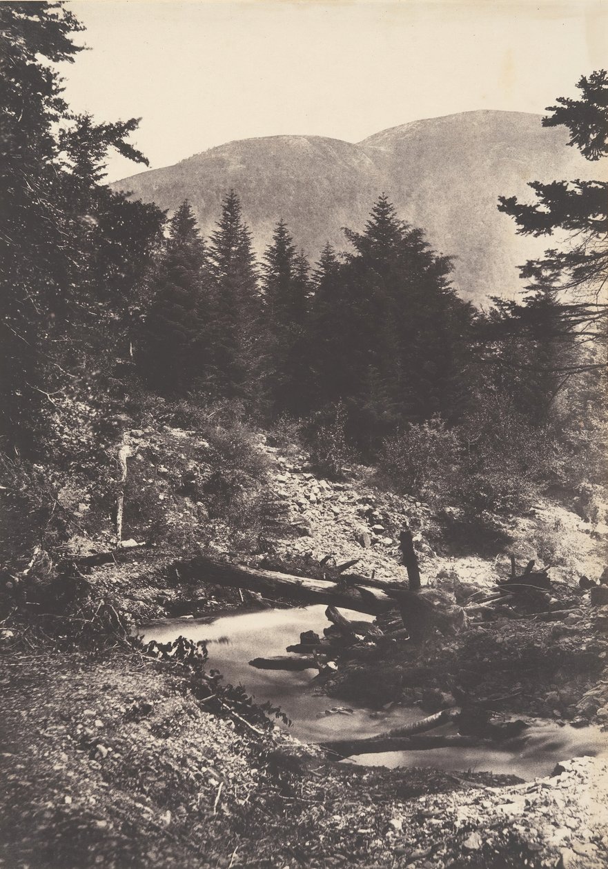 Potok wodospadu Demoiselles, Bagnères de Luchon., 1853. autorstwa Joseph Vigier