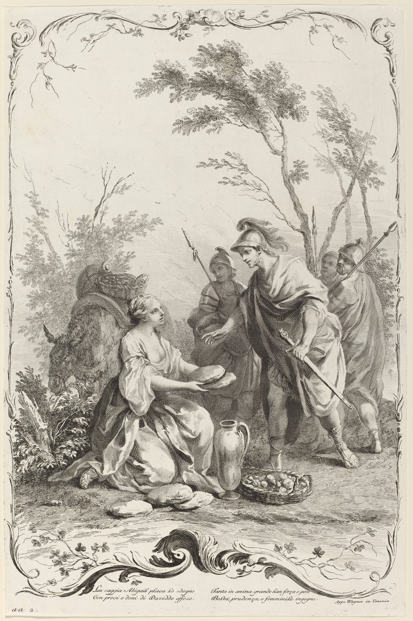 Dawid i Abigail autorstwa Joseph Wagner