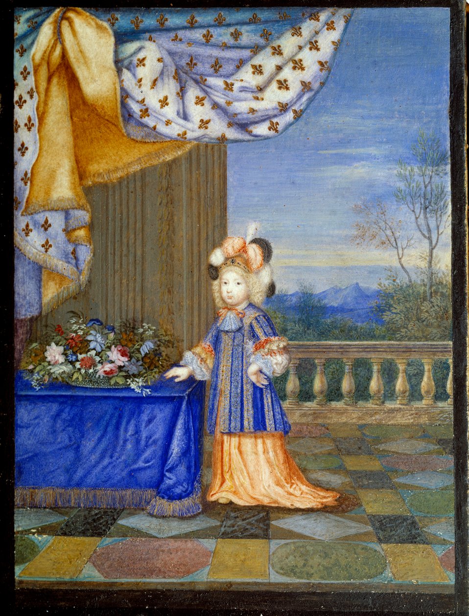 Portret na całej długości przedstawiający Wielkiego Delfina Ludwika Francji, syna Ludwika XIV Obraz Josepha Wernera Młodszego (1637-1710) autorstwa Joseph Werner