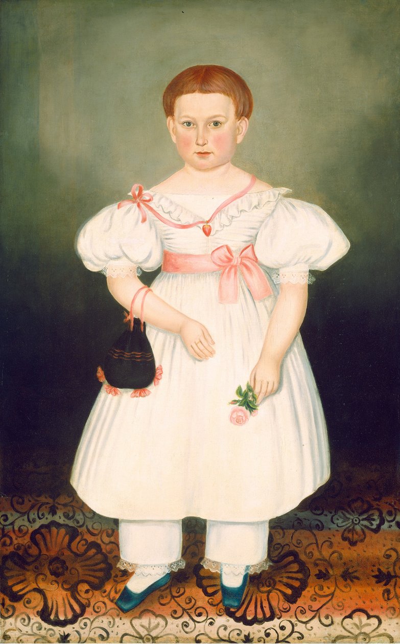 Dziewczyna z siateczką i różą, ok. 1930 r. 1840. autorstwa Joseph Whiting Stock