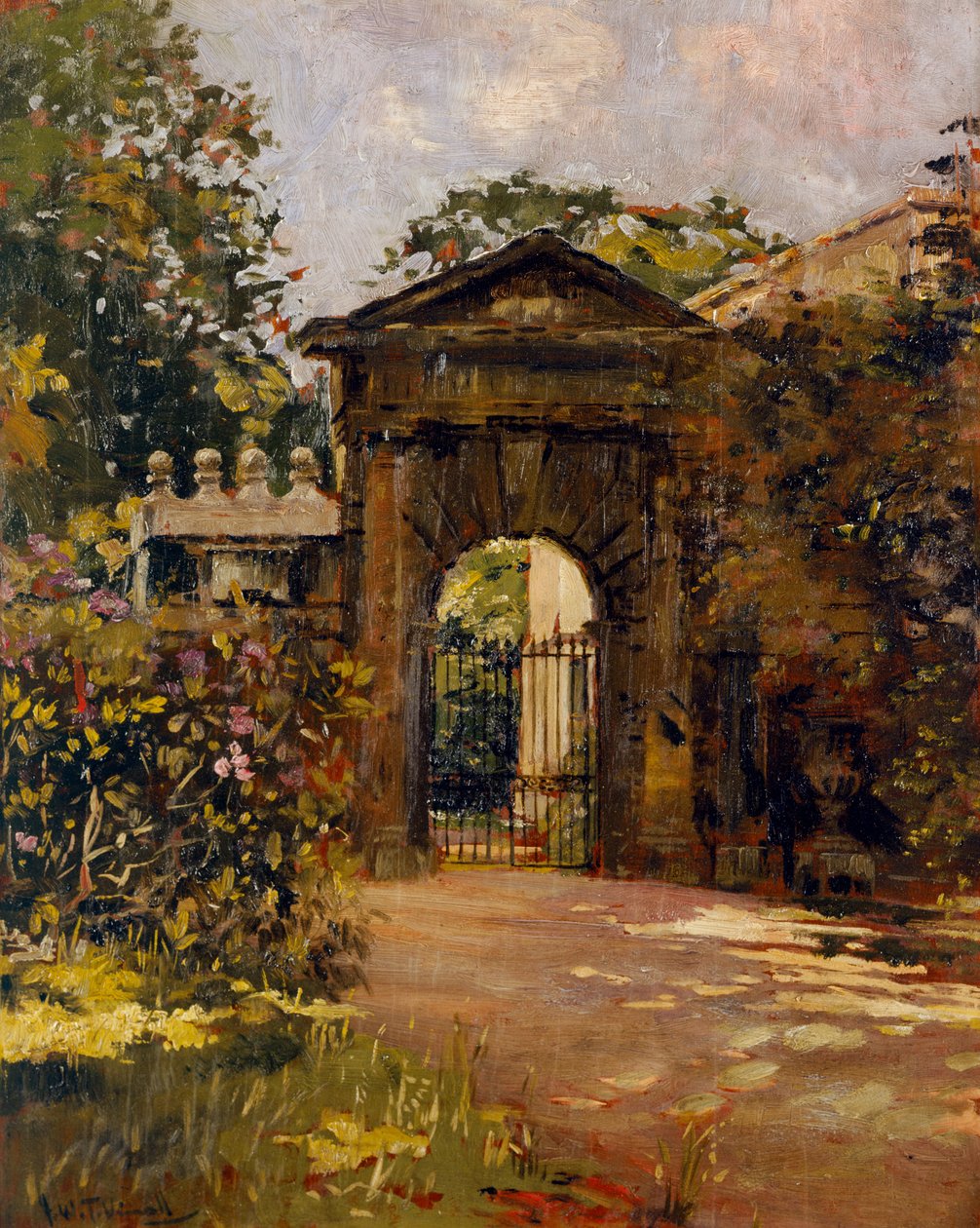 Inigo Jones Gateway, Chiswick House (olej na płótnie) autorstwa Joseph Williams Topham Vinall