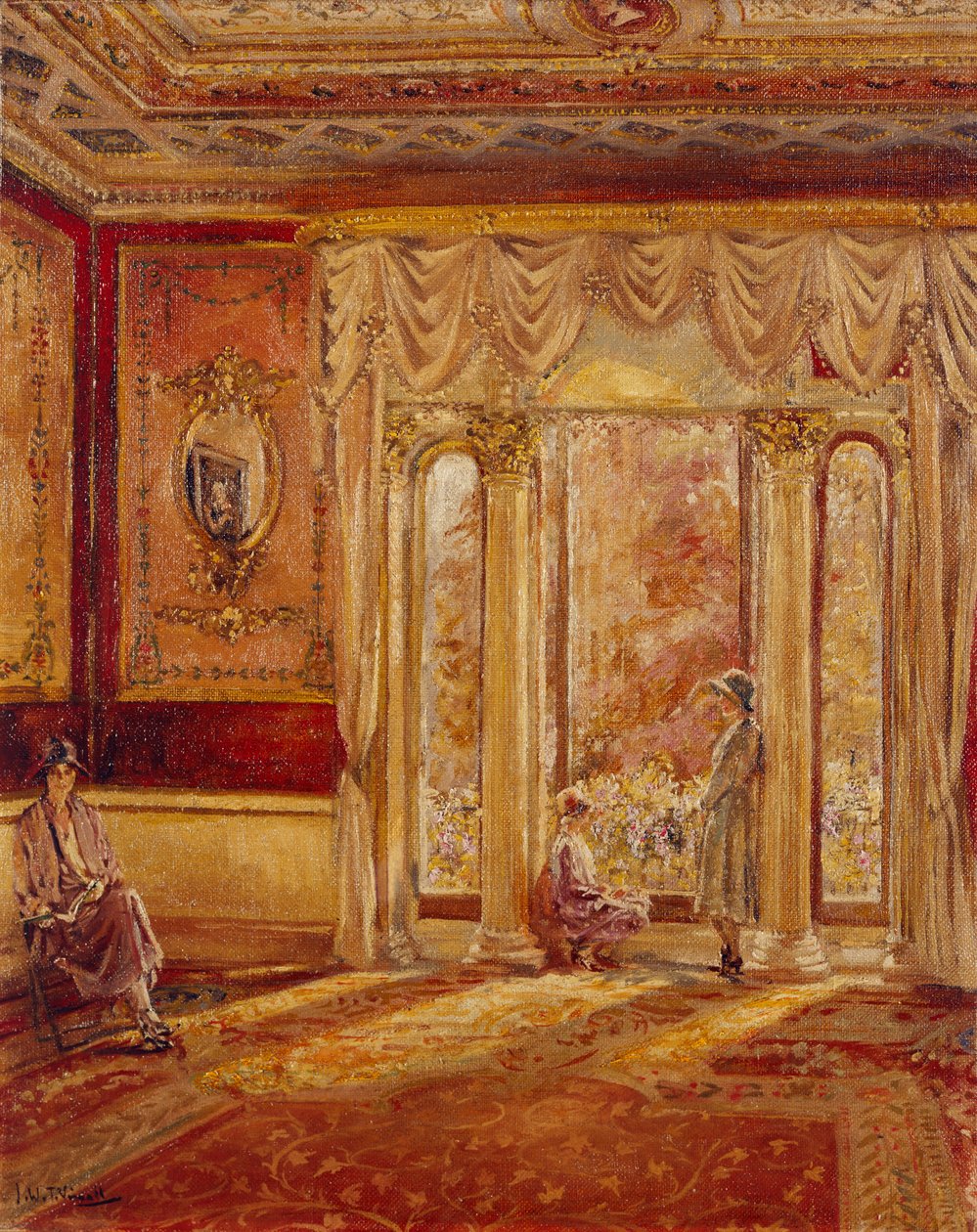 South East Drawing Room, Chiswick House (olej na płótnie) autorstwa Joseph Williams Topham Vinall