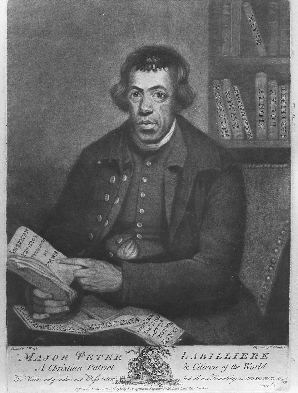 Major Peter Labilliere, wyryty przez Henry