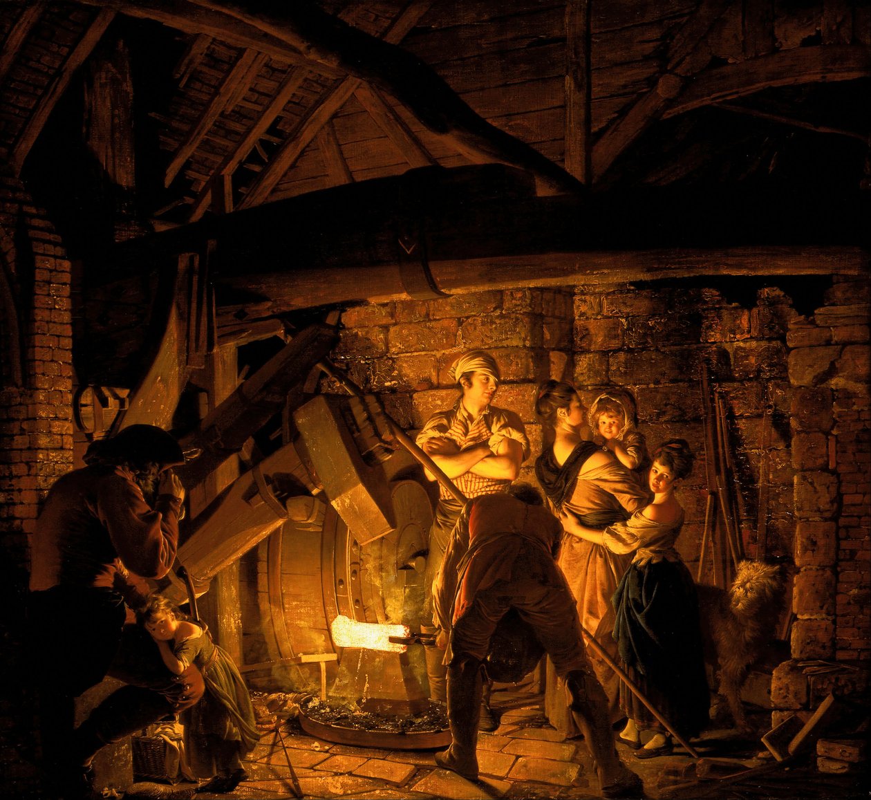 Żelazna kuźnia autorstwa Joseph Wright of Derby