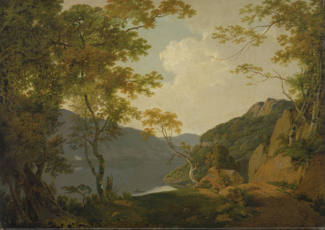 Scena nad jeziorem autorstwa Joseph Wright of Derby