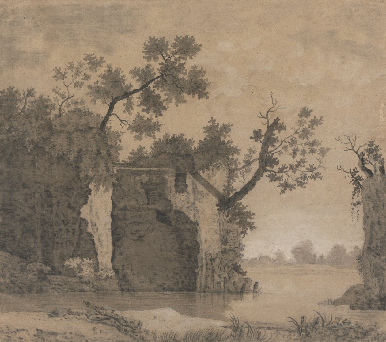 Krajobraz z ruinami autorstwa Joseph Wright of Derby