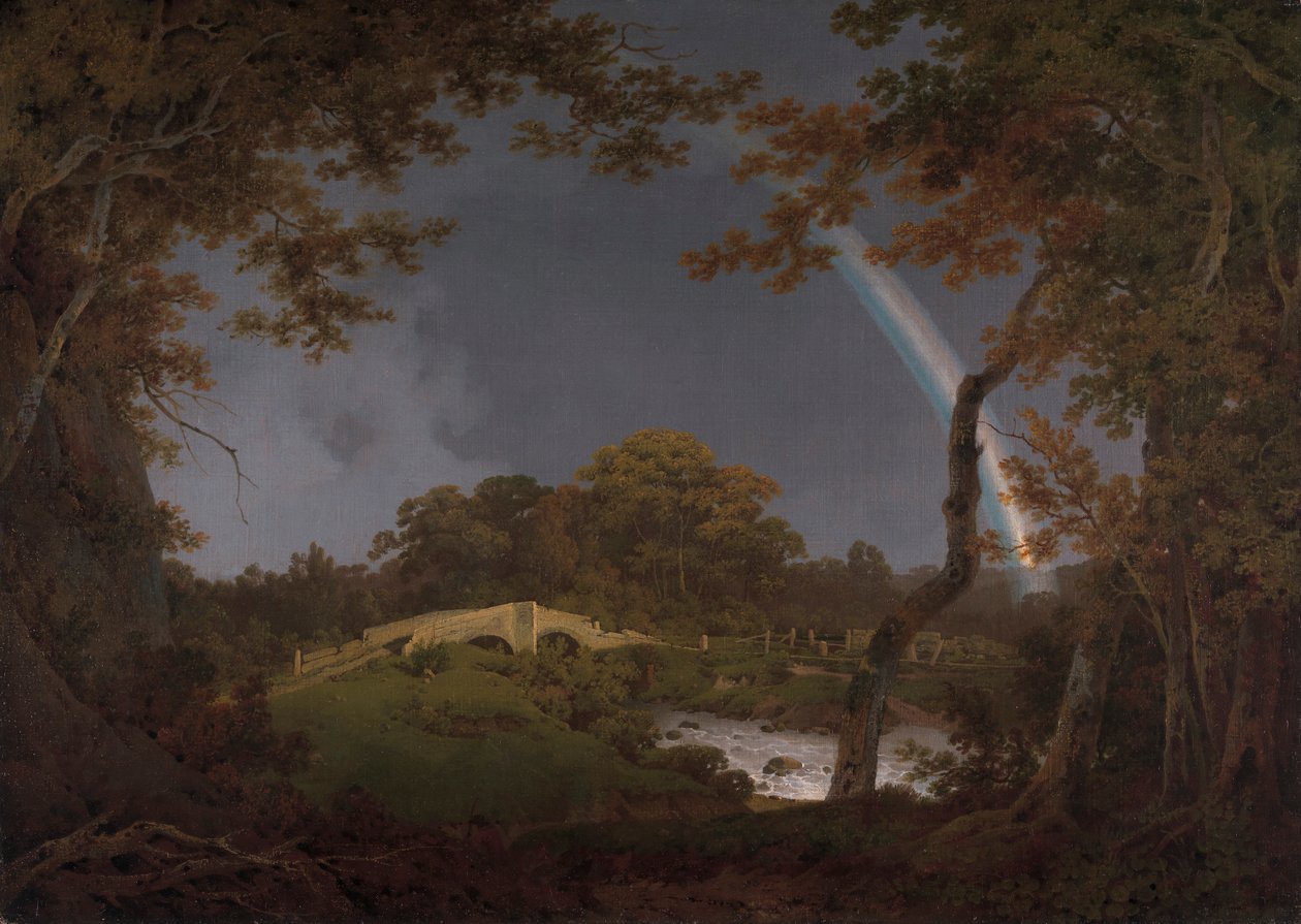 Krajobraz z tęczą autorstwa Joseph Wright of Derby