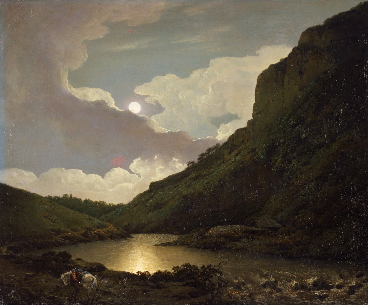 Matlock Tor w świetle księżyca autorstwa Joseph Wright of Derby