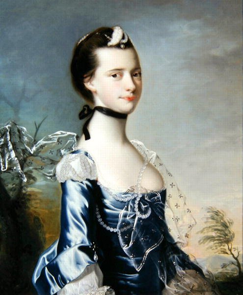 Portret Elżbiety Copestake (zm. 1790) (olej na płótnie) autorstwa Joseph Wright of Derby