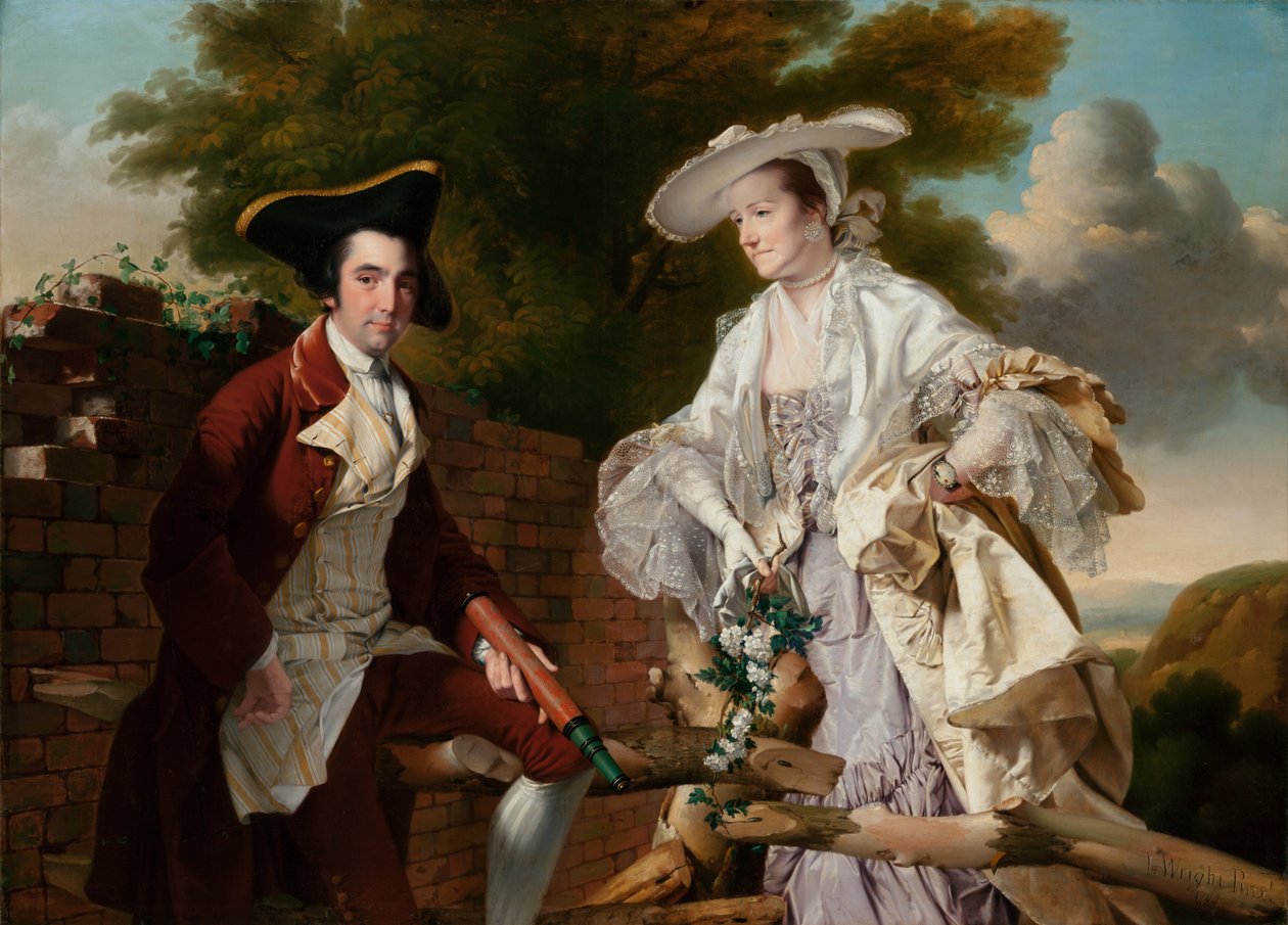 Portret Petera Pereza Burdetta i jego pierwszej żony Hannah, 1765 autorstwa Joseph Wright of Derby