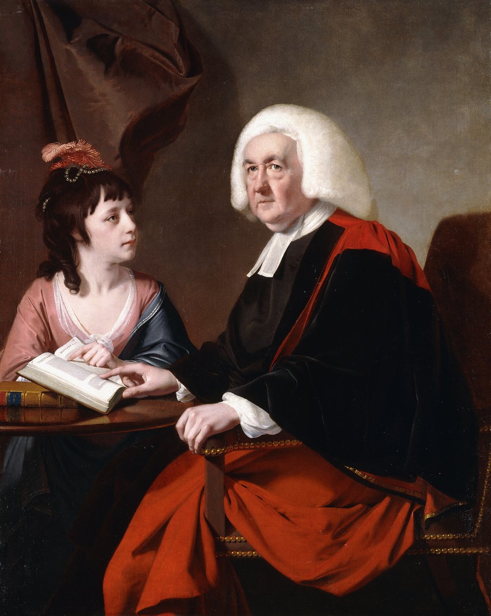 Portret ks. Thomasa Wilsona D.D. i jego adoptowaną córkę, pannę Catherine Mcauley, autorstwa Joseph Wright of Derby