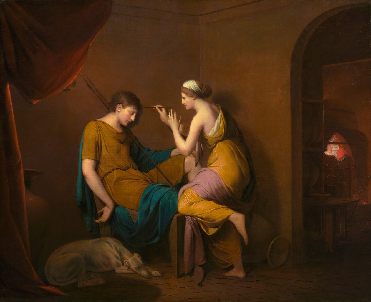 Pokojówka w Koryncie, 1782-1784. autorstwa Joseph Wright of Derby