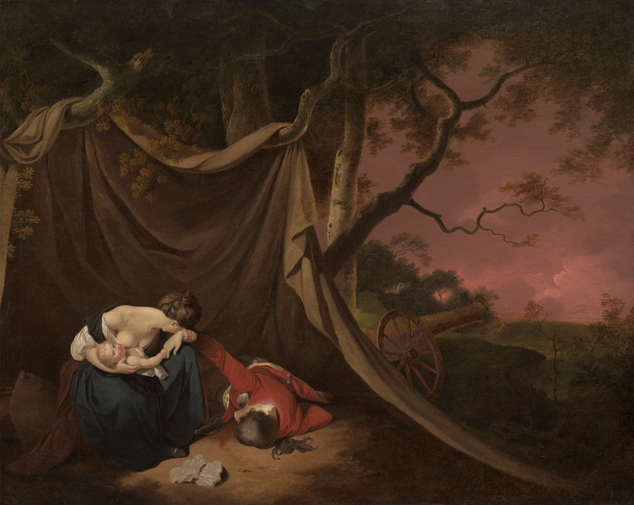 Martwy żołnierz autorstwa Joseph Wright of Derby