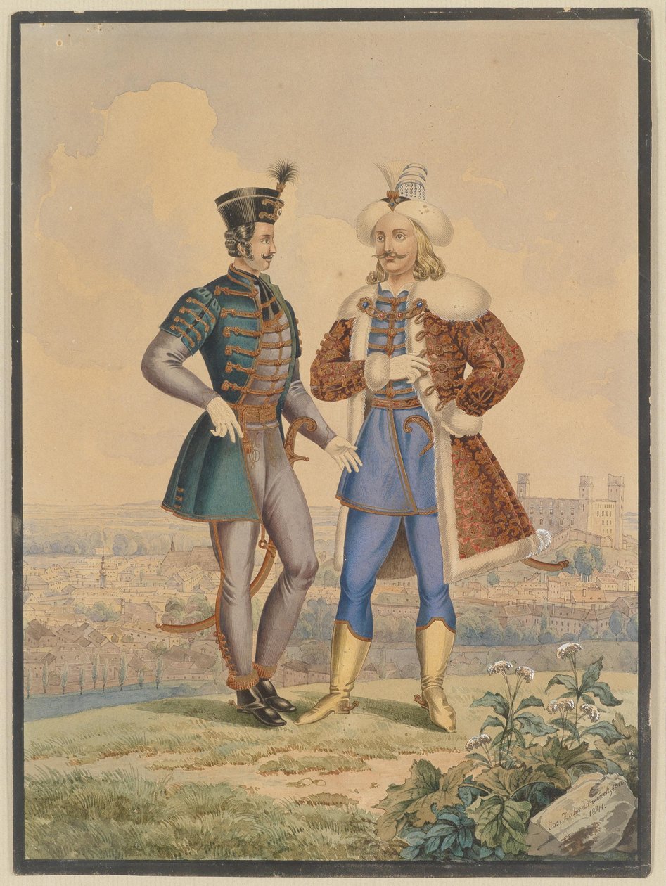 Huzar i Osman przed miastem autorstwa Joseph Zahradniczek the Elder
