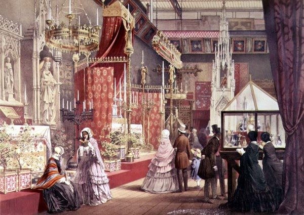 Wielka Wystawa: Średniowieczny Dwór, zaprojektowany przez Pugina, 1851 (patrz także 205263) autorstwa Joseph after Nash