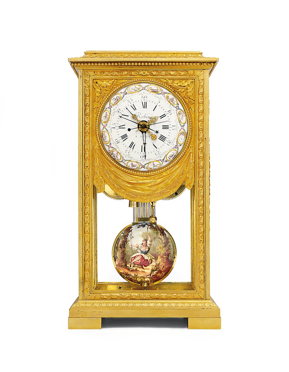 Ludwika XVI miesięczny regulator czasowy średniego i słonecznego płaszcza z remontem autorstwa Joseph and Robin Robert  Coteau