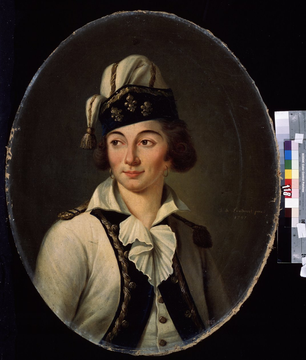 „Portret dame deguisee” (Portret damy w fantazyjnym stroju) Peinture de Joseph de Landerset (1753-1824) 1797 Muzeum Sztuki Michaiła Kroszyckiego, Sewastopol (Sewastopol) Ukraina autorstwa Joseph de Landerset