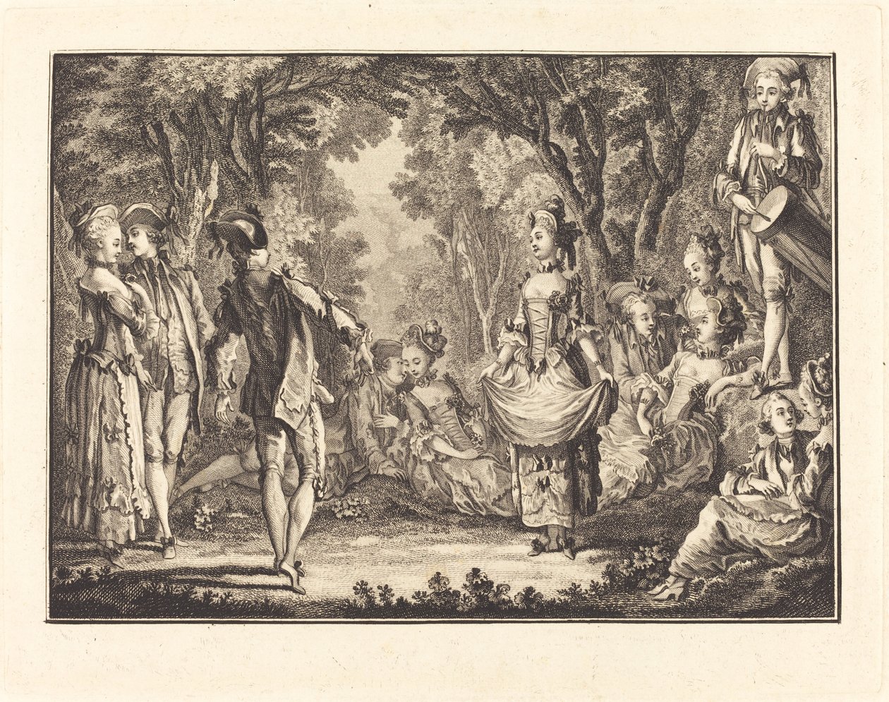 Taniec country autorstwa Joseph de Longueil after Charles Eisen