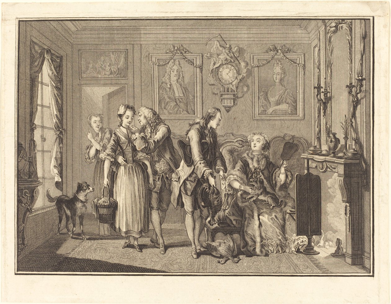 Ładny rolnik autorstwa Joseph de Longueil after Charles Eisen