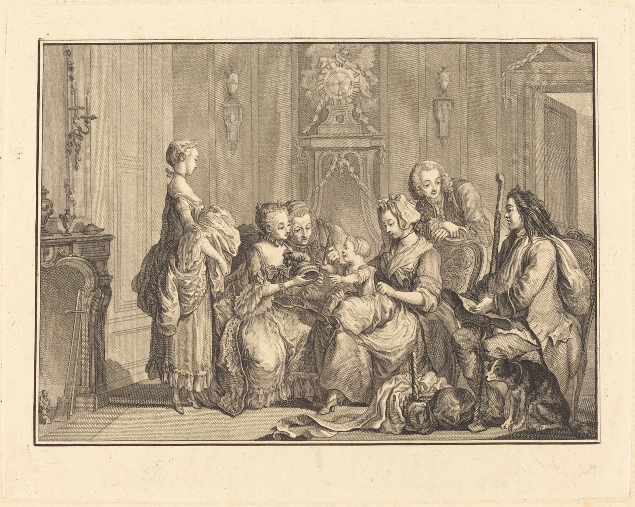 Piękna pielęgniarka autorstwa Joseph de Longueil after Charles Eisen